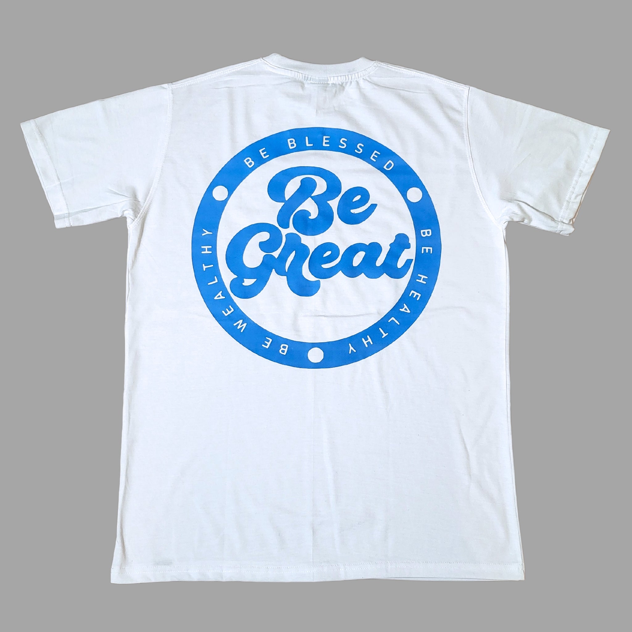 Circle of Excellence T-Shirt | White/Sky Blue