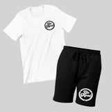 Circle of Excellence T-shirt & Shorts Set | White & Black