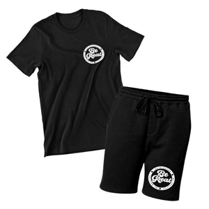 Circle of Excellence T-shirt & Shorts Set | White & Black